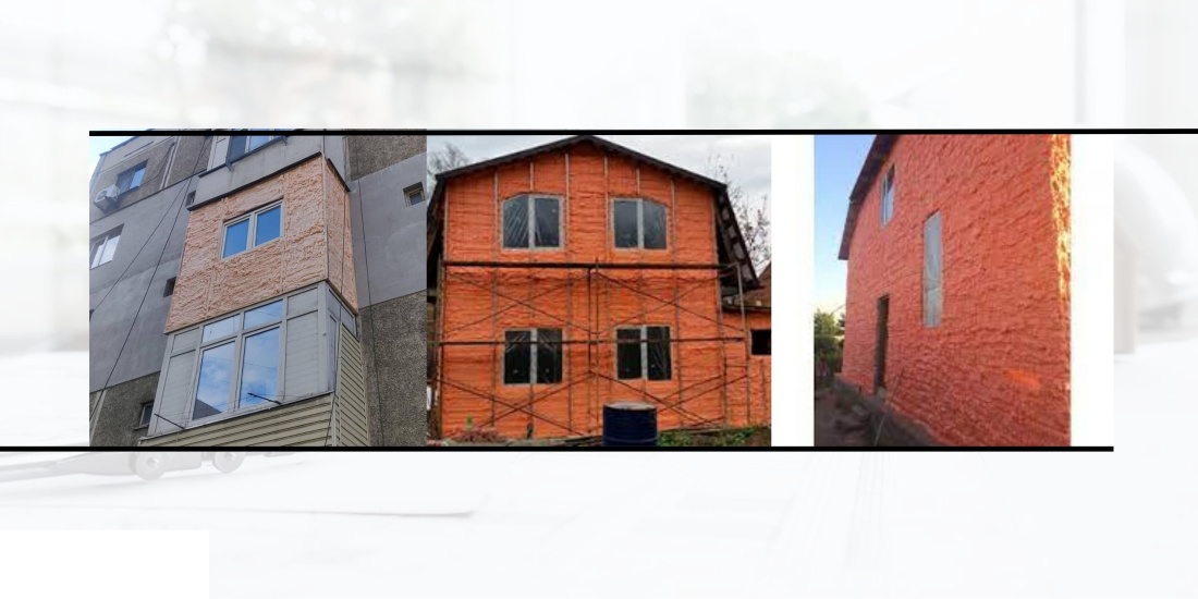 Утепление фасада полиуретановым утеплителем Полинор