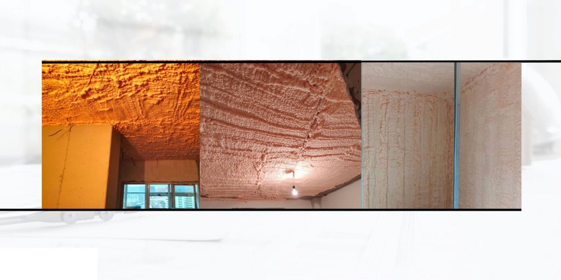 Утепление потолка полиуретановым утеплителем Полинор