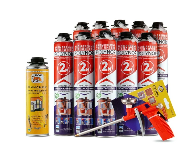 Утеплювач в балонах Polynor. Комплект для утеплення №10