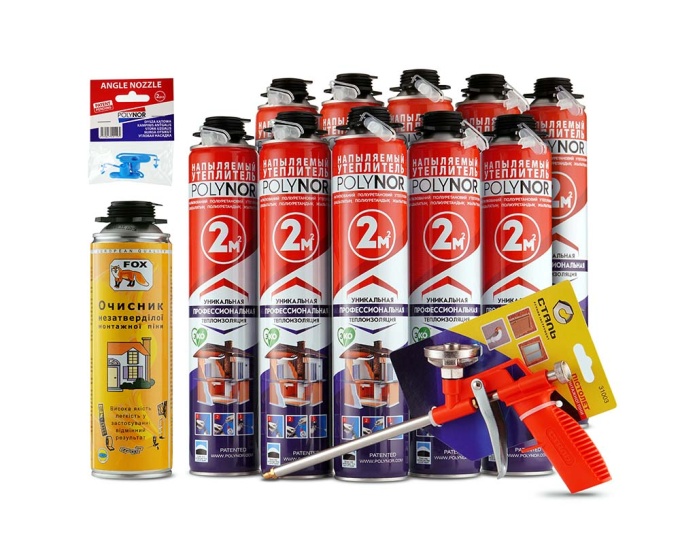 Комплект для утеплення Polynor №10 з насадками для стелі/підлоги